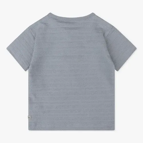 daily7 Organic T-shirt Shortsleeve Structure | Grey Blue