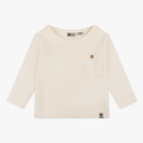 daily7 Organic T-shirt Longsleeve Pocket | Cream