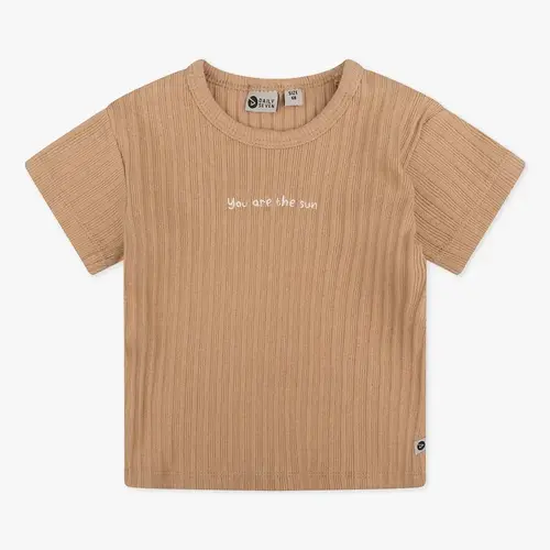 daily7 Organic T-shirt Shortsleeve Rib | Camel sand