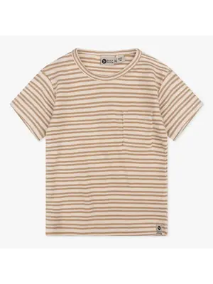 daily7 Organic T-shirt Shortsleeve Rib Stripe | Cream