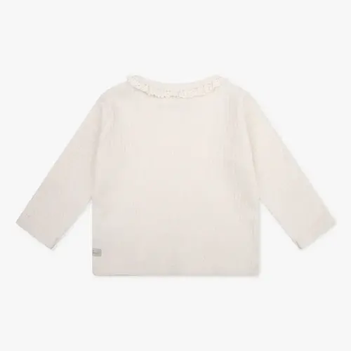 daily7 Organic T-shirt Longsleeve Fancy Rib | Cream