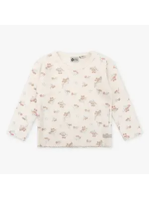 daily7 Organic T-shirt Longsleeve Berry Print | Cream