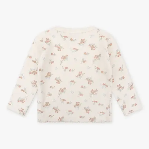 daily7 Organic T-shirt Longsleeve Berry Print | Cream