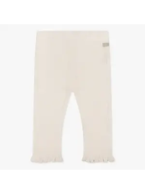 daily7 Organic Legging Ruffle Fancy Rib | Cream