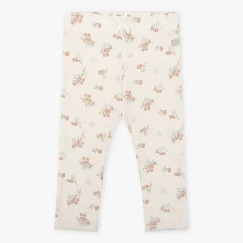 daily7 Organic Legging Rib Berry Print | Cream