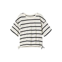 funion ss cropped boxy top jet stream