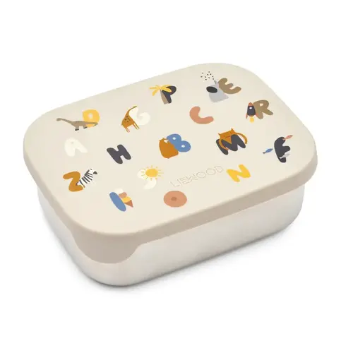 liewood arthur printed lunchbox alphabet/sandy