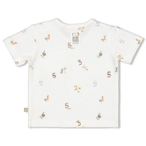 feetje T-shirt AOP - Cool Family - offwhite