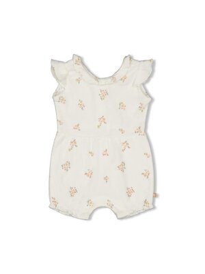 feetje Playsuit AOP - Bloom with love - offwhite