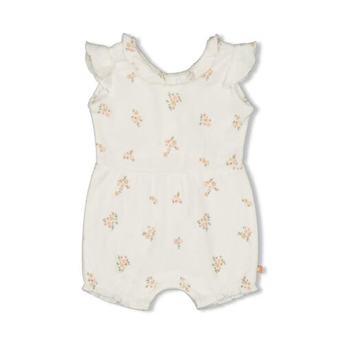 feetje Playsuit AOP - Bloom with love - offwhite