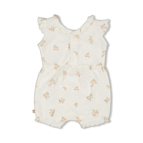 feetje Playsuit AOP - Bloom with love - offwhite