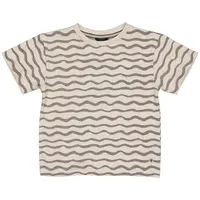 MALO oversized shortsleeve AOP grey stripe