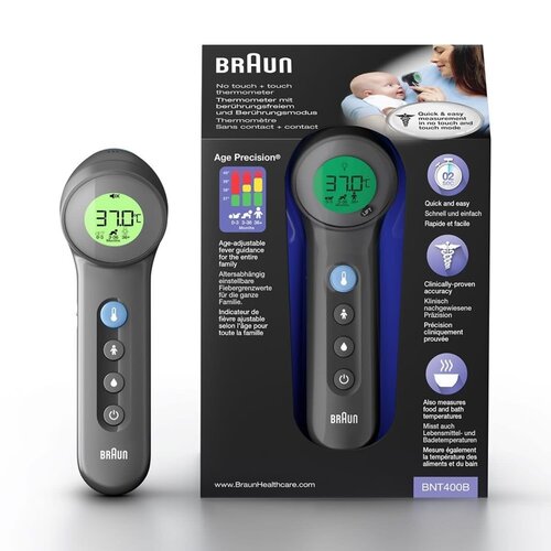 braun Voorhoofdsthermometer - BNT400 zwart