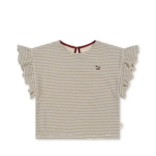 konges slojd itty frill tee gots stripe blue