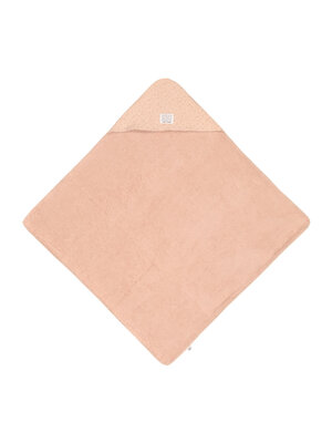 lassig Muslin/Terry Hooded Towel dots peach rose