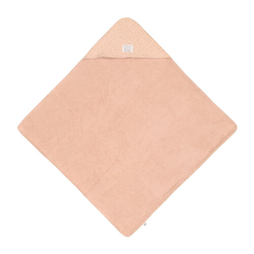 lassig Muslin/Terry Hooded Towel dots peach rose