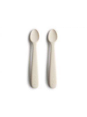 mushie Lepel 2-Pack Siliconen -ivory