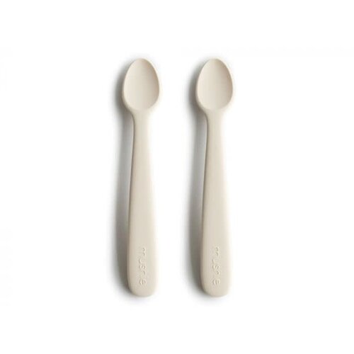 mushie Lepel 2-Pack Siliconen -ivory