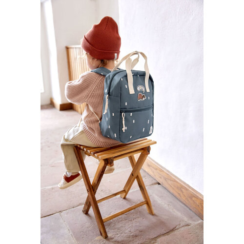 lassig Mini square backpack happy prints midnight blue