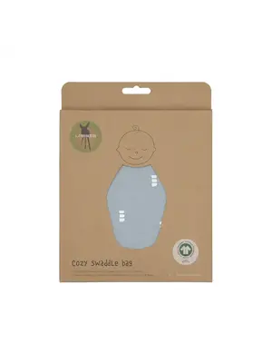 lassig Cozy Swaddle Bag GOTS, Blocks light blue