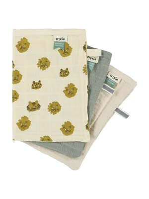 trixie baby Tetra washandjes 3-pack mix - Lucky leopard