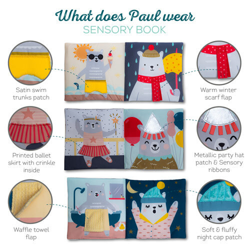 taf toys What Does Paul Wear Sensory Book