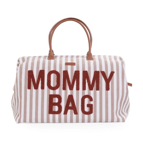 childhome Mommy bag - stripes nude/terracotta