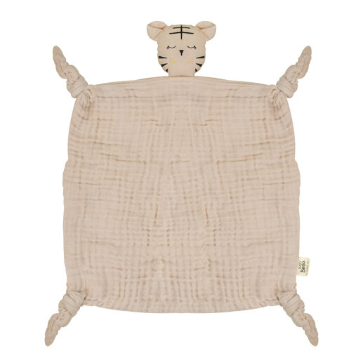 Baby Bello Knuffeldoek Toby de Tijger – Toasted Almond