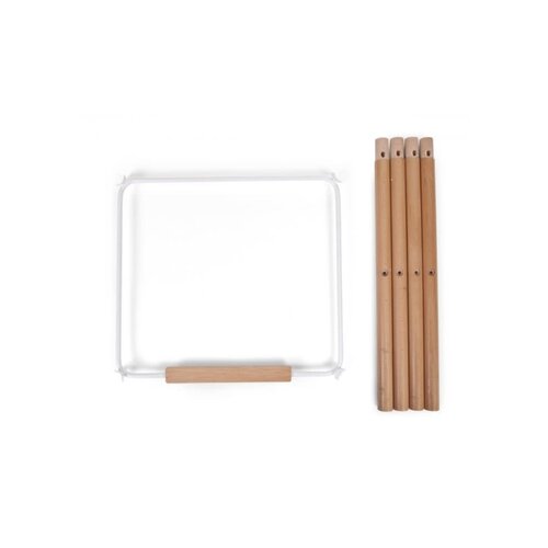 childhome evolu extra set lange poten + voetsteun - hout naturel wit