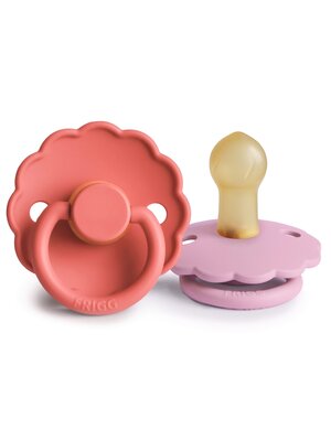 frigg T2 Color Fopspeen 2 pack LATEX daisy - poppy/lupine