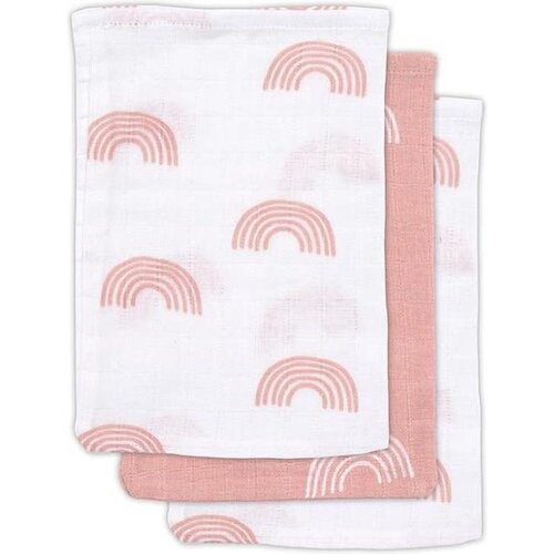 jollein Hydrofiel washandje Rainbow blush pink (3pack)