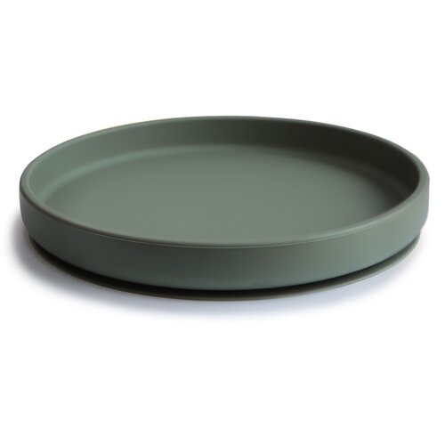 mushie classic silicone plate - dried thyme