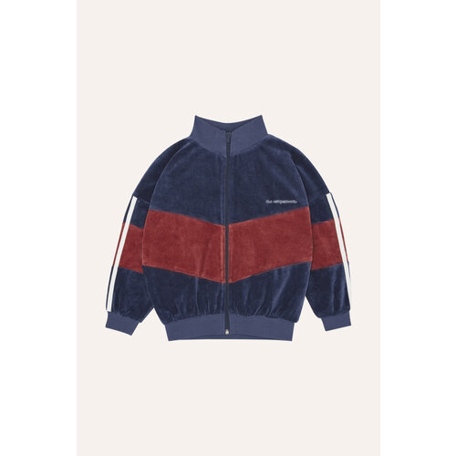 the campamento contrasted kids zipped sweatshirt blue