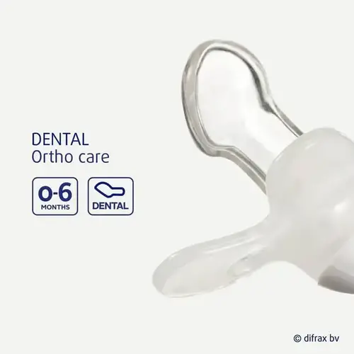 difrax Fopspeen Dental 0-6 Maanden Pure Brick