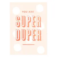 kaartje you are super duper goude folie