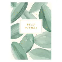 kaartje best wishes goude folie