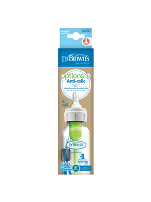 dr. brown's Standaardfles 250ml Options+ Anti-Colic glas