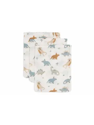 jollein Hydrofiel Washandje 15x20cm Roarsome - 3 Stuks