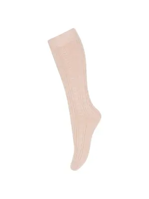mp denmark Wool rib knee socks rose dust