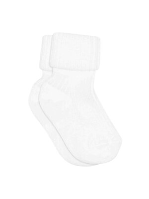 mp denmark Cotton rib baby socks white