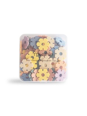 mushie hex connect building toy set
