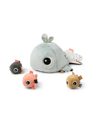 done by deer Hide en seek activity toy Wally blue
