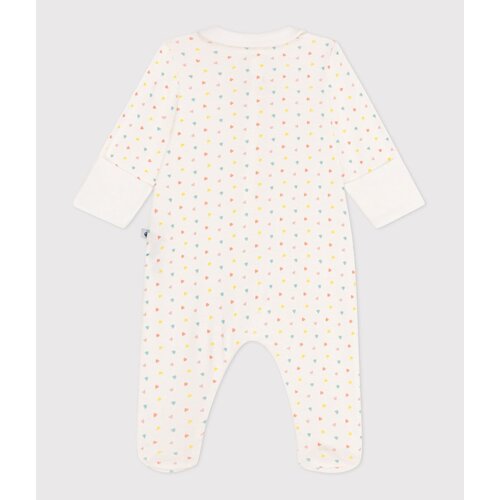 petit bateau Katoenen babypyjama met ritskraagje en hartjesprint