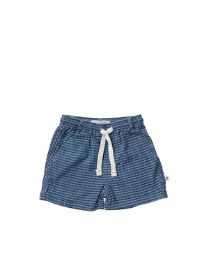 your wishes Twill Check | Summer Shorts 752 Medium Blue