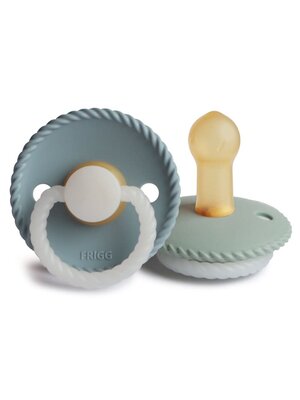 frigg T2 Rope Fopspeen 2 pack LATEX  Night stone blue/sage