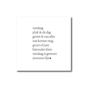 Square | Pluk de dag gedicht | 9,5 CM Square | Pluk de dag gedicht | 9,5 CM