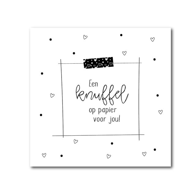 Dubbele kaart | Een knuffel op papier voor jou