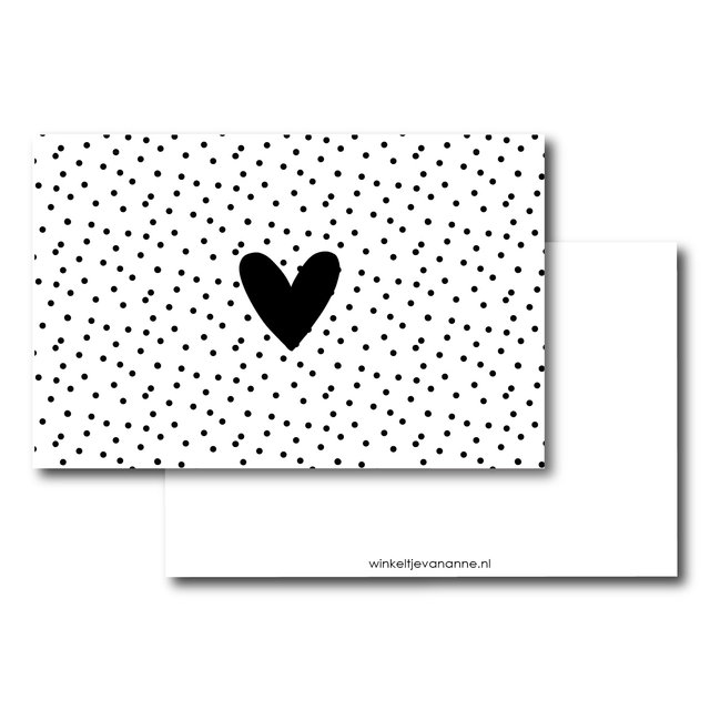 Minikaartje | Hart dots
