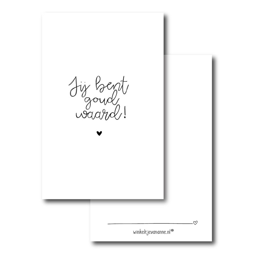 Minikaartje | Jij bent goud waard!