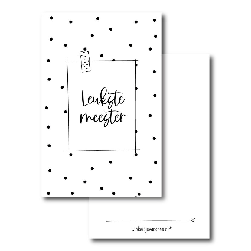 Minikaartje | Leukste meester
